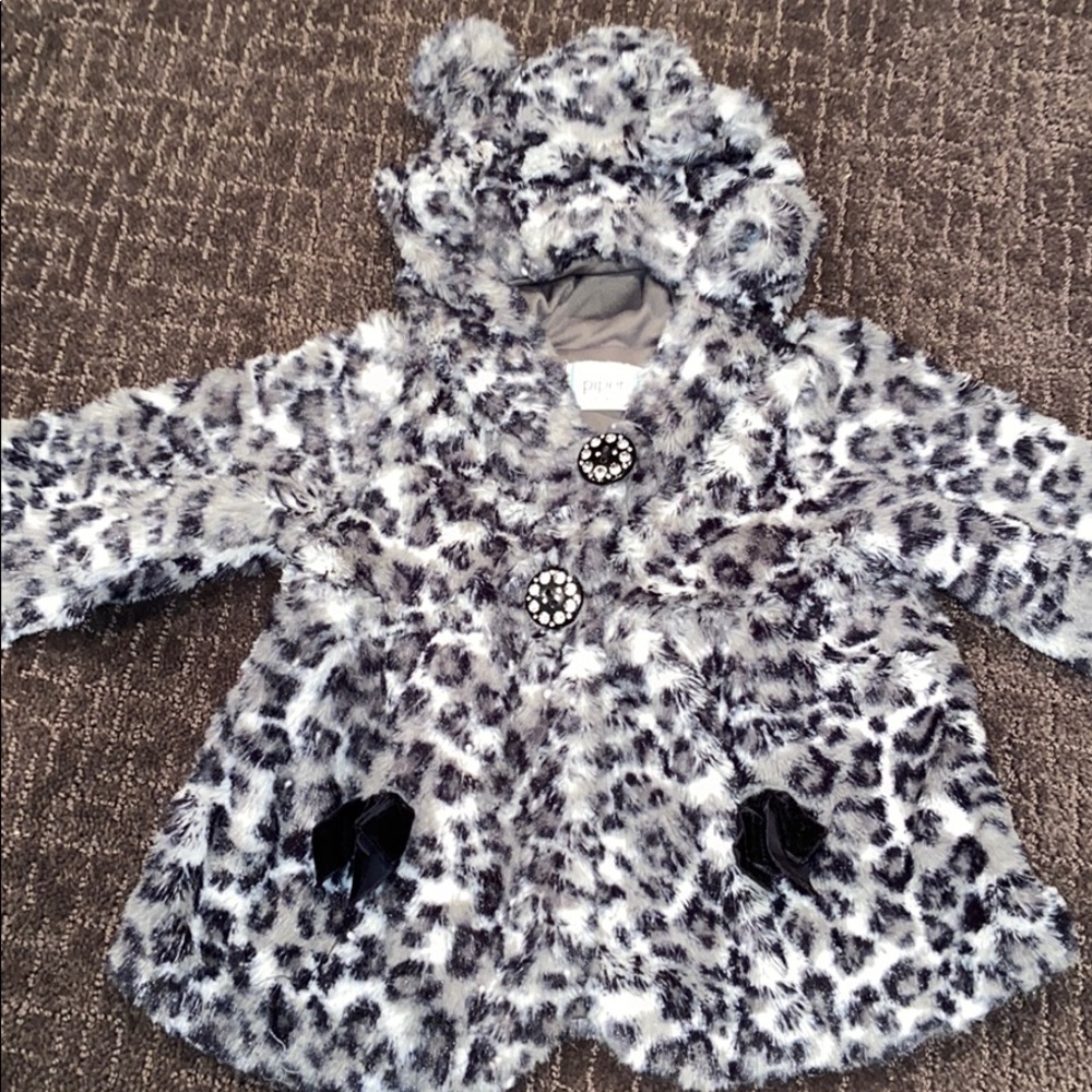 3-6 month fuzzy jacket/coat